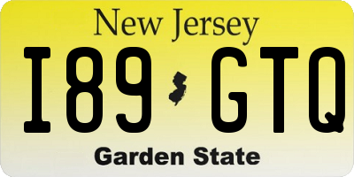 NJ license plate I89GTQ
