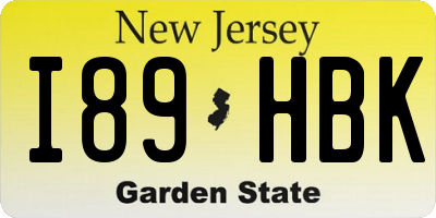 NJ license plate I89HBK