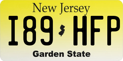 NJ license plate I89HFP
