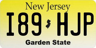 NJ license plate I89HJP