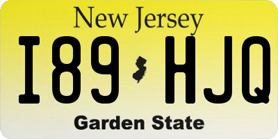 NJ license plate I89HJQ