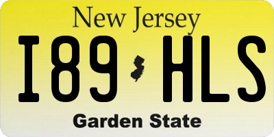 NJ license plate I89HLS