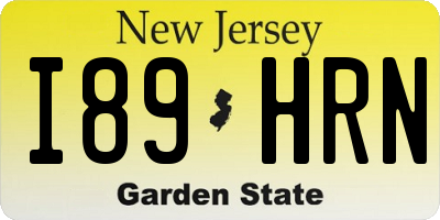 NJ license plate I89HRN