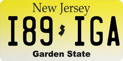 NJ license plate I89IGA