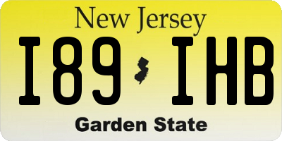 NJ license plate I89IHB