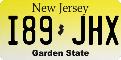 NJ license plate I89JHX
