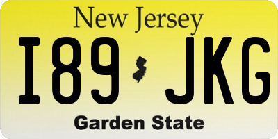 NJ license plate I89JKG