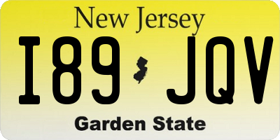 NJ license plate I89JQV