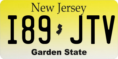 NJ license plate I89JTV