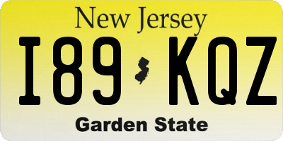 NJ license plate I89KQZ