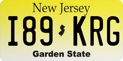 NJ license plate I89KRG