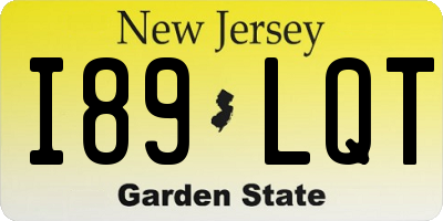 NJ license plate I89LQT