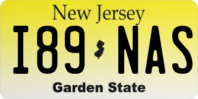NJ license plate I89NAS