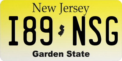 NJ license plate I89NSG