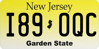 NJ license plate I89OQC