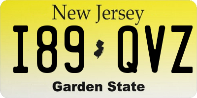 NJ license plate I89QVZ