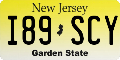 NJ license plate I89SCY