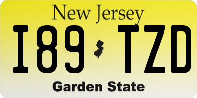 NJ license plate I89TZD