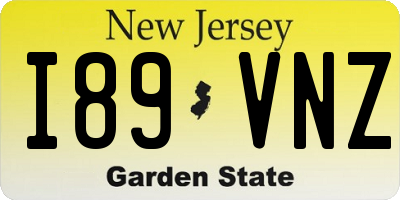 NJ license plate I89VNZ