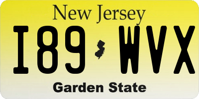 NJ license plate I89WVX