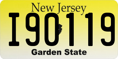 NJ license plate I90119