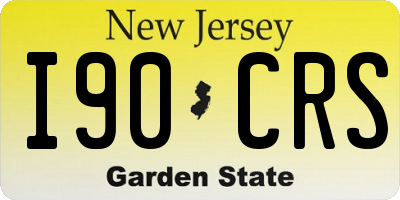 NJ license plate I90CRS