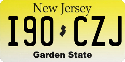 NJ license plate I90CZJ
