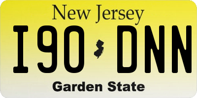 NJ license plate I90DNN