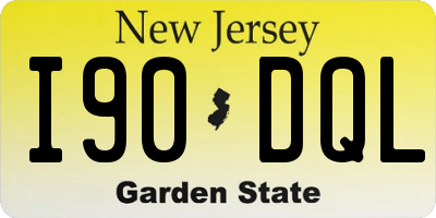 NJ license plate I90DQL