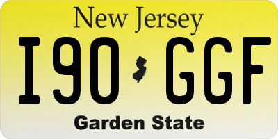 NJ license plate I90GGF