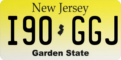 NJ license plate I90GGJ