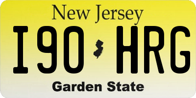 NJ license plate I90HRG