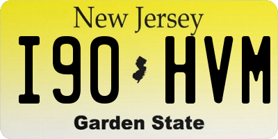 NJ license plate I90HVM