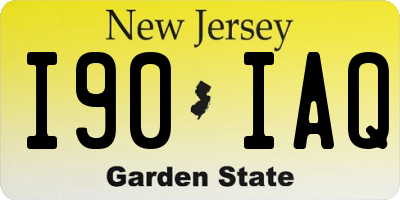 NJ license plate I90IAQ