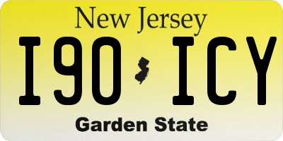 NJ license plate I90ICY