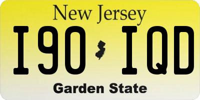 NJ license plate I90IQD