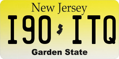 NJ license plate I90ITQ