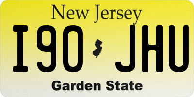 NJ license plate I90JHU