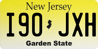 NJ license plate I90JXH