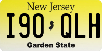 NJ license plate I90QLH