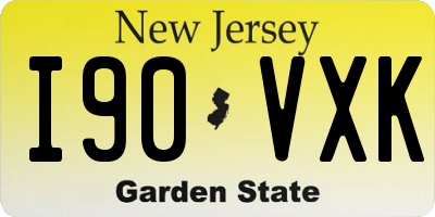 NJ license plate I90VXK