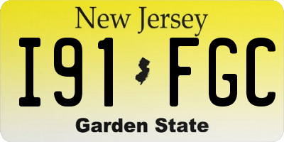 NJ license plate I91FGC