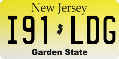 NJ license plate I91LDG
