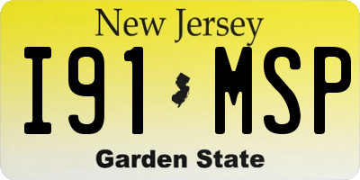 NJ license plate I91MSP