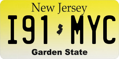 NJ license plate I91MYC