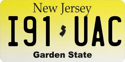 NJ license plate I91UAC