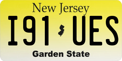 NJ license plate I91UES