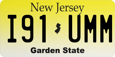 NJ license plate I91UMM