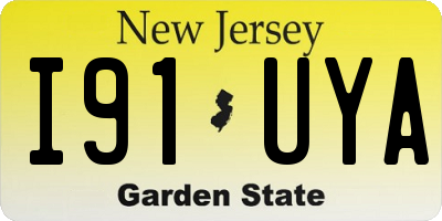 NJ license plate I91UYA