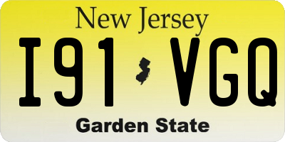 NJ license plate I91VGQ